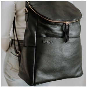 RAINA Co. leather backpack / diaper bag
